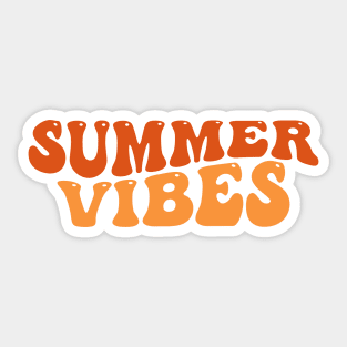 Summer Vibes. Fun Summer, Beach, Sand, Surf Quote. Sticker